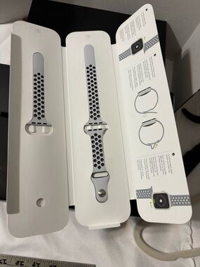 Nike Apple Watch Sport Band Stainless Steel Pin Gray 40MM used in case EUC
